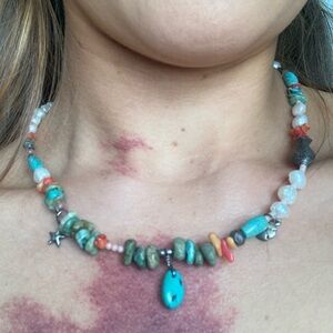 One Of A Kind Colorful Beaded Pearl Necklace